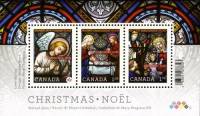 (№2011-149) Блок марок Канада 2011 год "окна с цветным витражом собора Святой Марии Кингстоне", Гаше